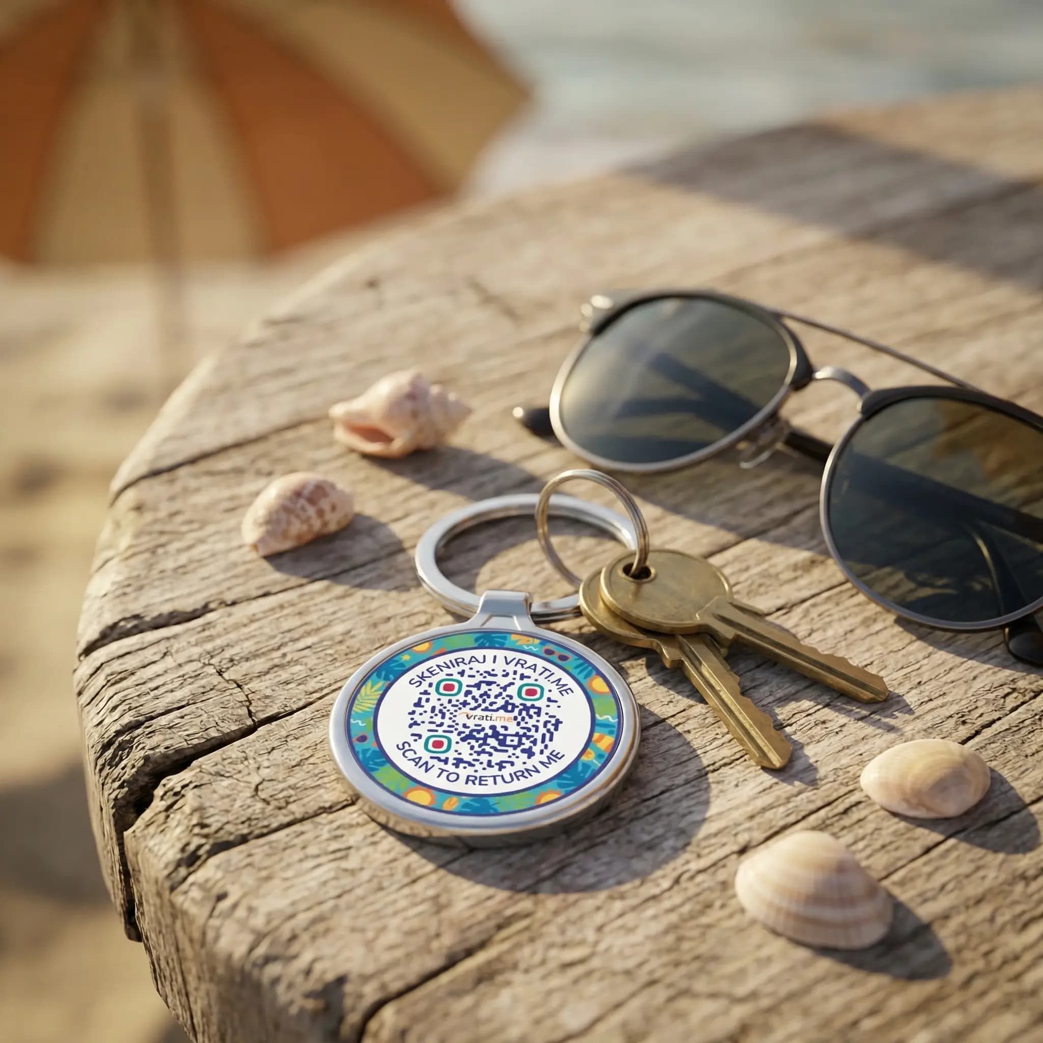 Okrugli privezak za ključeve - 1