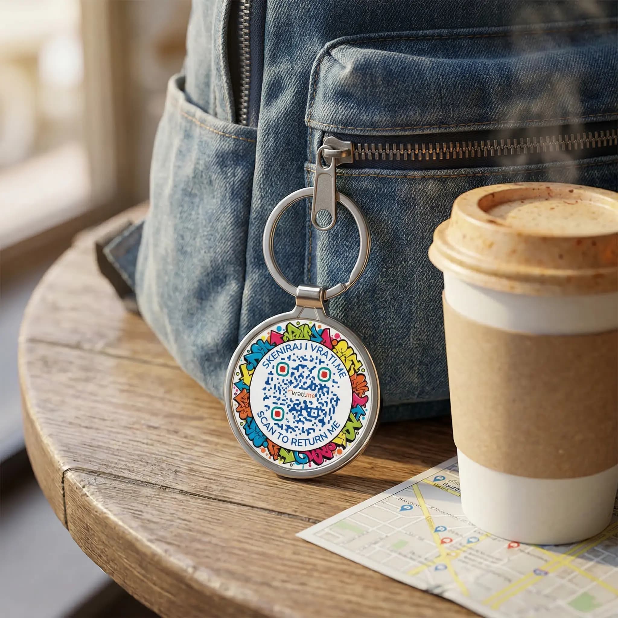 Okrugli privezak za ključeve - 4