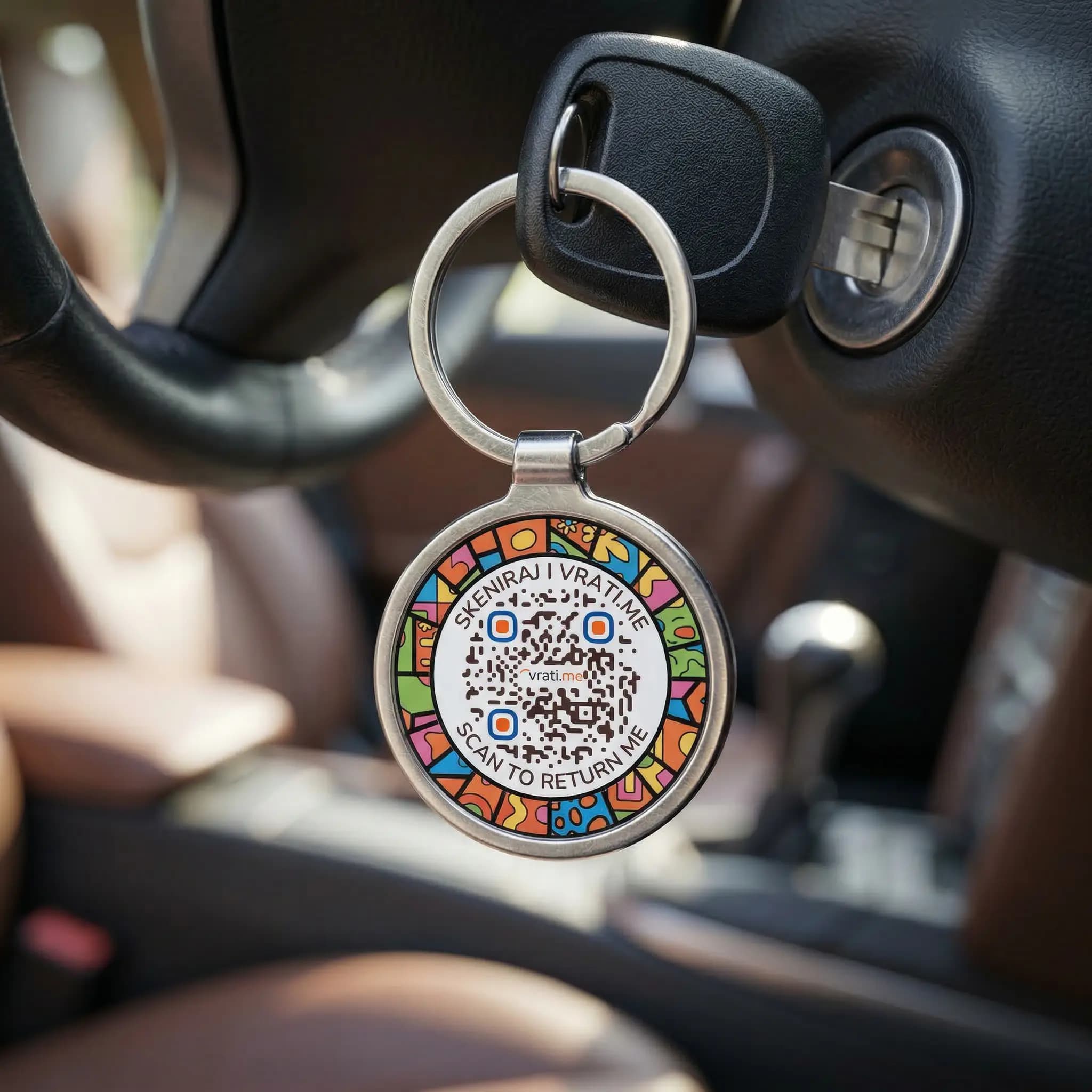 Okrugli privezak za ključeve - 5