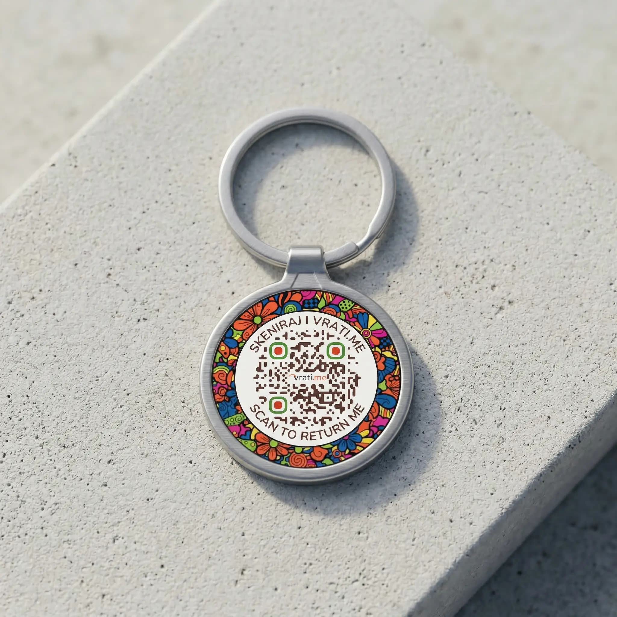 Okrugli privezak za ključeve - 8