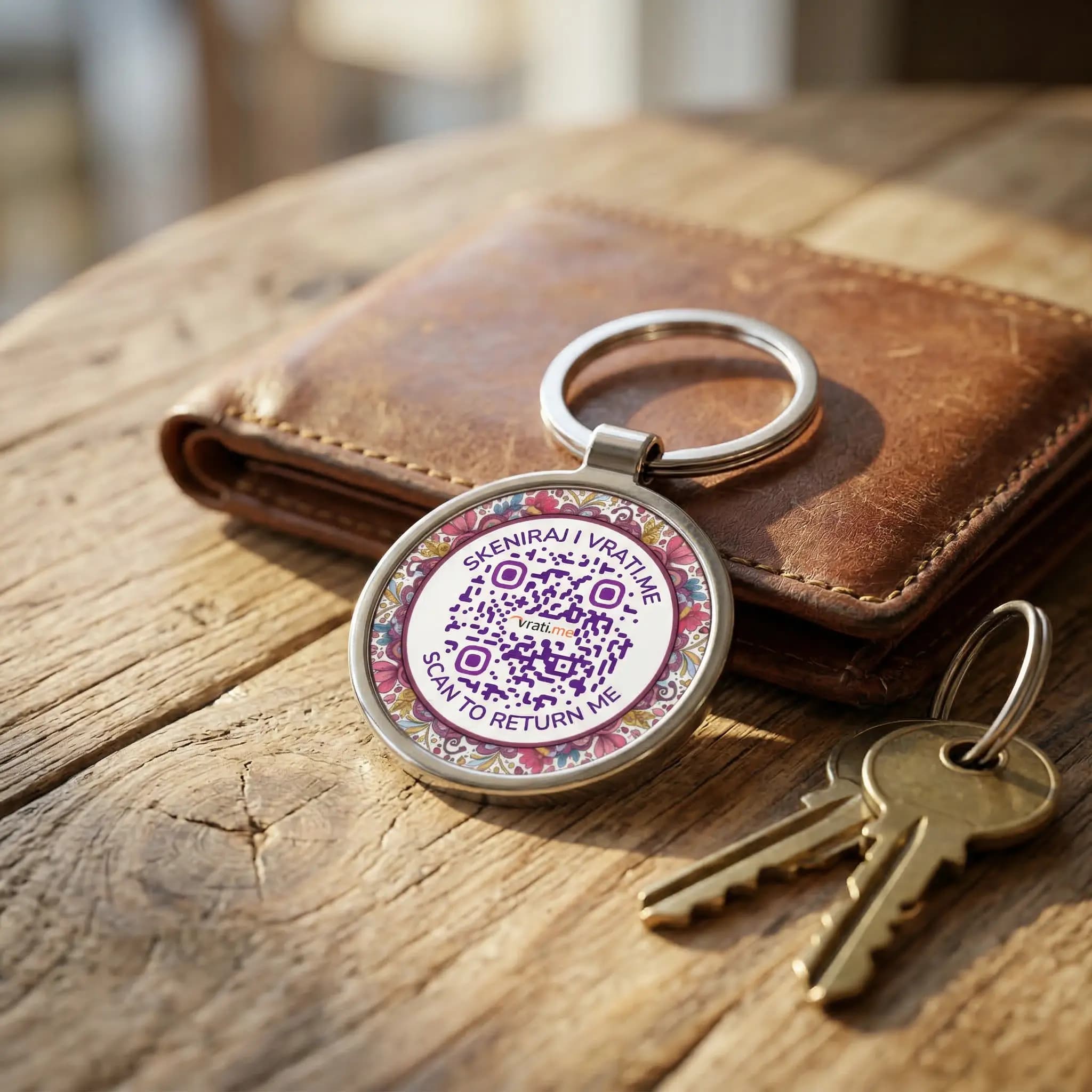 Okrugli privezak za ključeve - 9