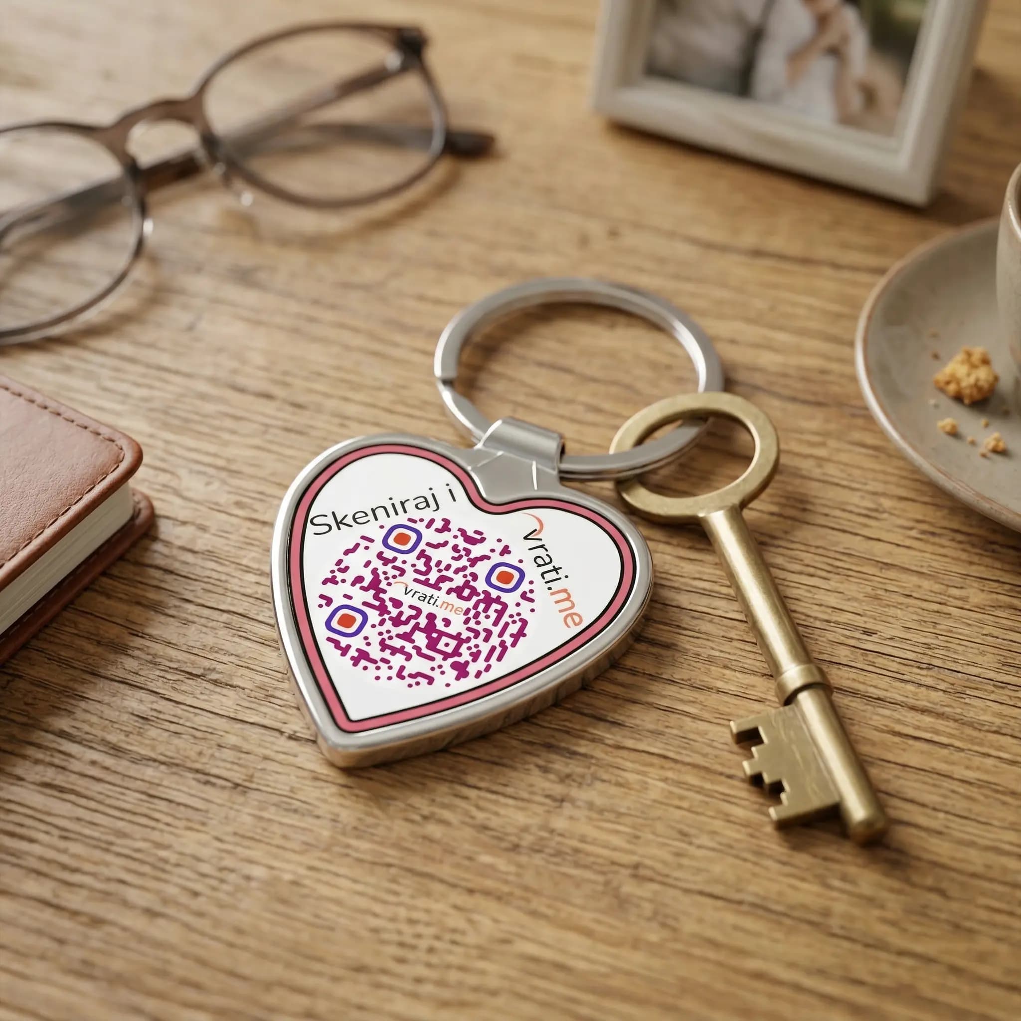 Privezak za ključeve u obliku srca - 4